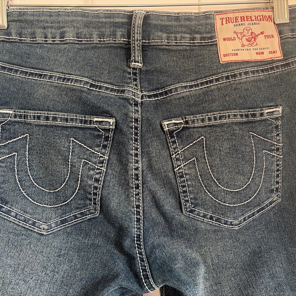 True Religion Becca Bootcut Jeans Womens 28 Medium Wash Mid Rise Y2K Flare Denim - Picture 5 of 16
